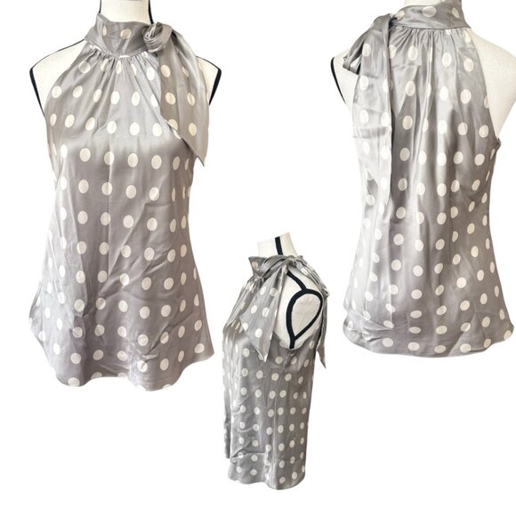 BUNDLE OF 2 100% SILK Y2K VTG. INC HALTER BLOUSE TOPS SZ. 10 M/L EUC - Picture 4 of 5